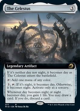 The Celestus (Extended Art) card from Innistrad: Midnight Hunt