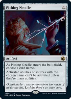 Pithing Needle card from Innistrad: Midnight Hunt