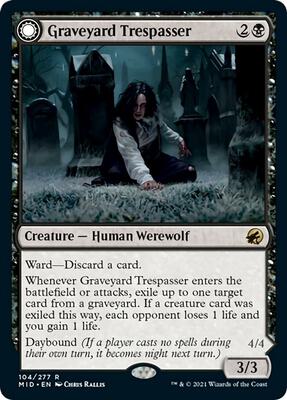 Graveyard Trespasser card from Innistrad: Midnight Hunt
