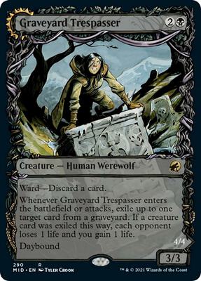 Graveyard Trespasser (Showcase) card from Innistrad: Midnight Hunt