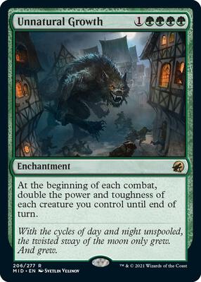 Unnatural Growth card from Innistrad: Midnight Hunt