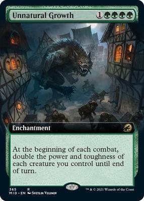 Unnatural Growth (Extended Art) card from Innistrad: Midnight Hunt