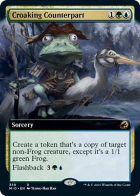 Croaking Counterpart (Extended Art) card from Innistrad: Midnight Hunt