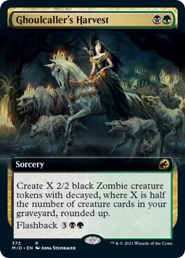 Ghoulcaller's Harvest (Extended Art) card from Innistrad: Midnight Hunt