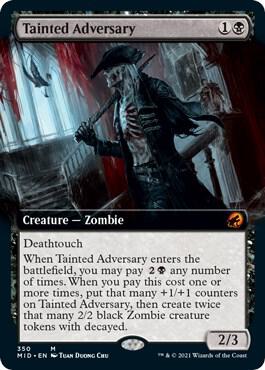 Tainted Adversary (Extended Art) card from Innistrad: Midnight Hunt