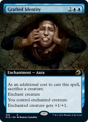Grafted Identity (Extended Art) card from Innistrad: Midnight Hunt