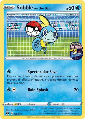 Sobble on the Ball - 005/005 (Pokemon Futsal) card from Miscellaneous Cards & Products