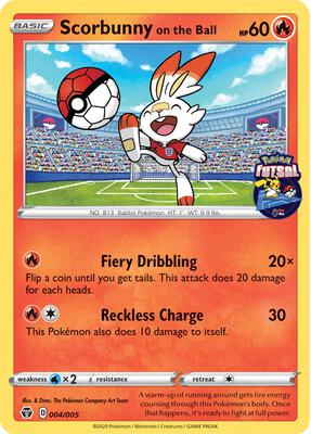 Scorbunny on the Ball - 004/005 (Pokemon Futsal) card from Miscellaneous Cards & Products