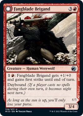 Fangblade Brigand card from Innistrad: Midnight Hunt