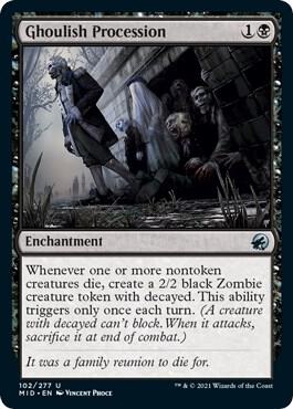 Ghoulish Procession card from Innistrad: Midnight Hunt