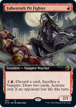 Falkenrath Pit Fighter (Extended Art) card from Innistrad: Midnight Hunt