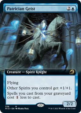 Patrician Geist (Extended Art) card from Innistrad: Midnight Hunt