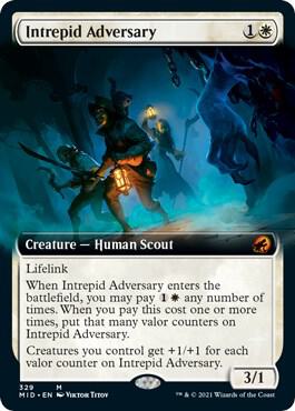 Intrepid Adversary (Extended Art) card from Innistrad: Midnight Hunt