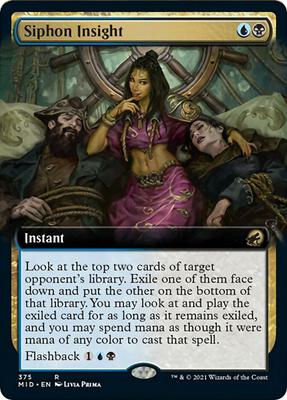 Siphon Insight (Extended Art) card from Innistrad: Midnight Hunt