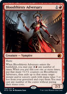 Bloodthirsty Adversary card from Innistrad: Midnight Hunt