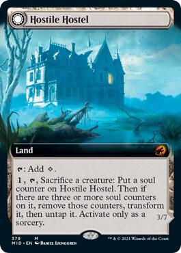 Hostile Hostel (Extended Art) card from Innistrad: Midnight Hunt