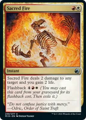 Sacred Fire card from Innistrad: Midnight Hunt