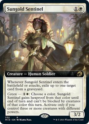 Sungold Sentinel (Extended Art) card from Innistrad: Midnight Hunt