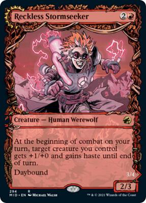 Reckless Stormseeker (Showcase) card from Innistrad: Midnight Hunt