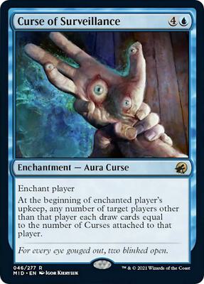Curse of Surveillance card from Innistrad: Midnight Hunt
