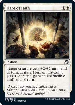 Flare of Faith card from Innistrad: Midnight Hunt