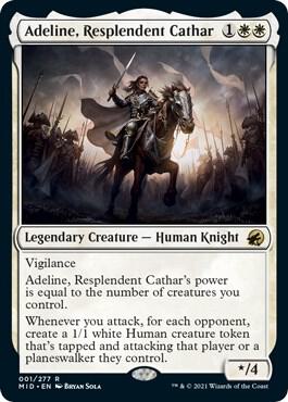 Adeline, Resplendent Cathar card from Innistrad: Midnight Hunt