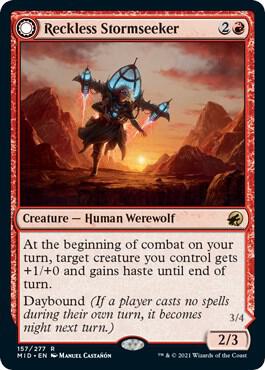 Reckless Stormseeker card from Innistrad: Midnight Hunt