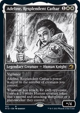 Adeline, Resplendent Cathar (Showcase) card from Innistrad: Midnight Hunt