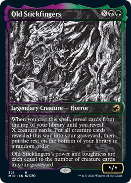 Old Stickfingers (Showcase) card from Innistrad: Midnight Hunt