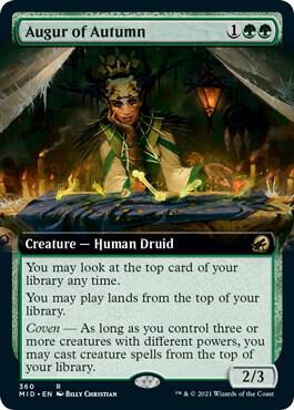 Augur of Autumn (Extended Art) card from Innistrad: Midnight Hunt