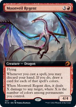 Moonveil Regent (Extended Art) card from Innistrad: Midnight Hunt