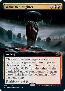 Wake to Slaughter (Extended Art) card from Innistrad: Midnight Hunt