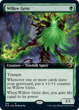 Willow Geist (Extended Art) card from Innistrad: Midnight Hunt