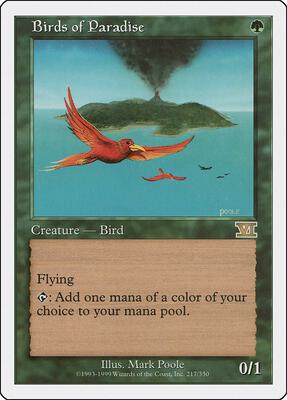 Birds of Paradise card from Classic Sixth Edition
