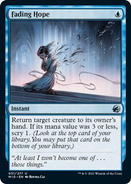 Fading Hope card from Innistrad: Midnight Hunt