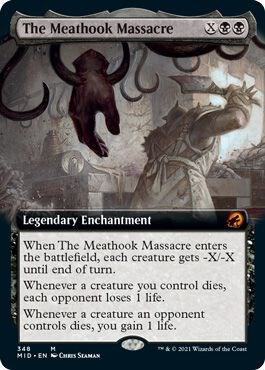 The Meathook Massacre (Extended Art) card from Innistrad: Midnight Hunt