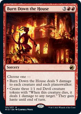 Burn Down the House card from Innistrad: Midnight Hunt