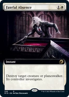 Fateful Absence (Extended Art) card from Innistrad: Midnight Hunt