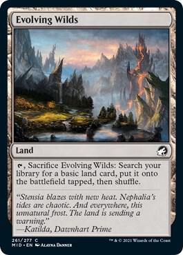 Evolving Wilds card from Innistrad: Midnight Hunt