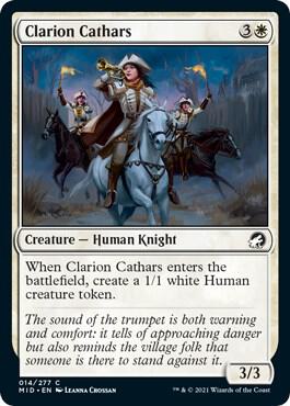 Clarion Cathars card from Innistrad: Midnight Hunt