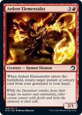 Ardent Elementalist card from Innistrad: Midnight Hunt