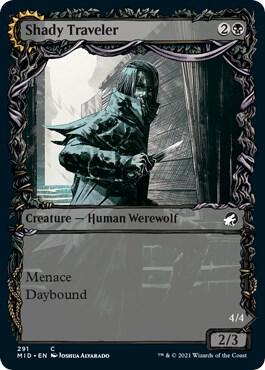 Shady Traveler (Showcase) card from Innistrad: Midnight Hunt
