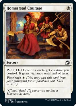 Homestead Courage card from Innistrad: Midnight Hunt