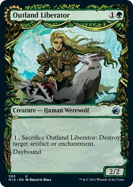 Outland Liberator (Showcase) card from Innistrad: Midnight Hunt