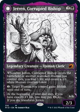 Jerren, Corrupted Bishop (Showcase) card from Innistrad: Midnight Hunt
