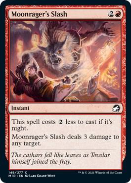 Moonrager's Slash card from Innistrad: Midnight Hunt