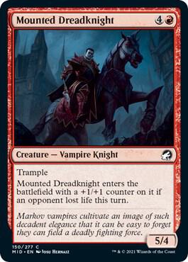 Mounted Dreadknight card from Innistrad: Midnight Hunt
