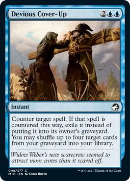 Devious Cover-Up card from Innistrad: Midnight Hunt