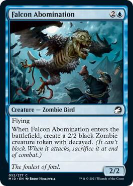 Falcon Abomination card from Innistrad: Midnight Hunt