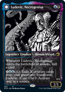 Ludevic, Necrogenius (Showcase) card from Innistrad: Midnight Hunt